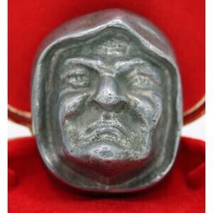 Antique Aluminum Hooded Man Wall Match Holder